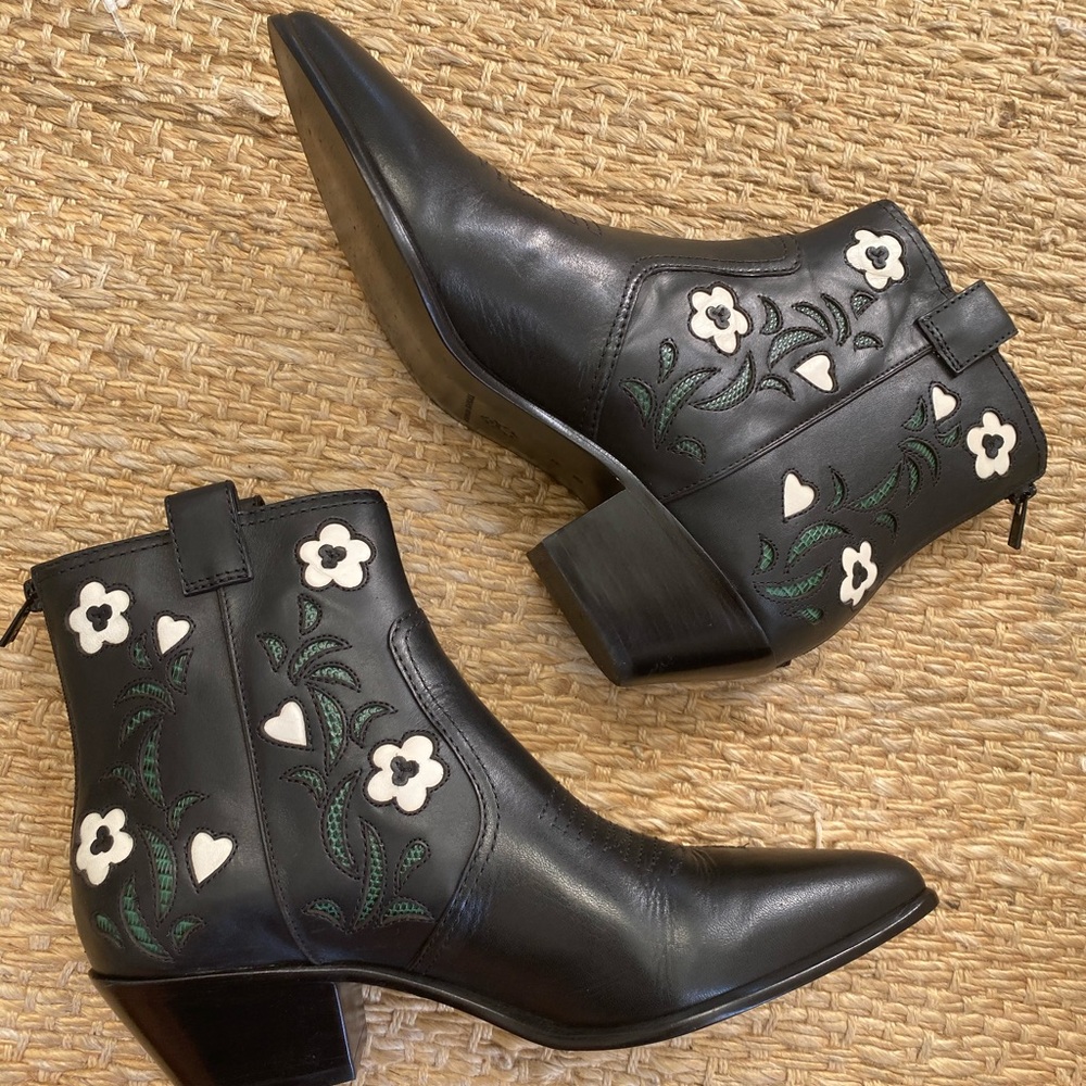 Loeffler Randall Joni Western Womens Ankle Boots - Picture 3 of 9
